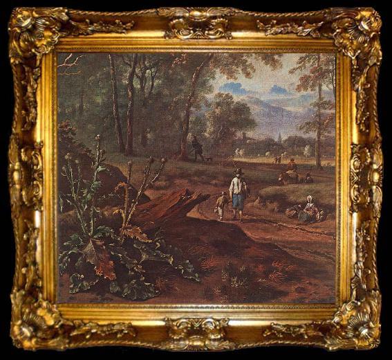 framed  WYNANTS, Jan Road beside the Forest (detail) wet, ta009-2